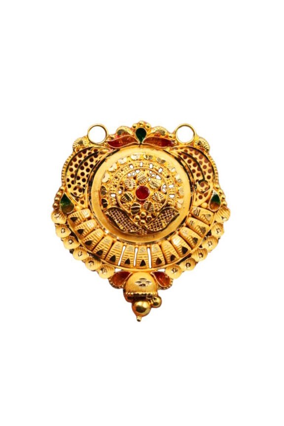 22K/18K Real Certified Fine Yellow Gold Gorgeous Mangalsutra Pendant