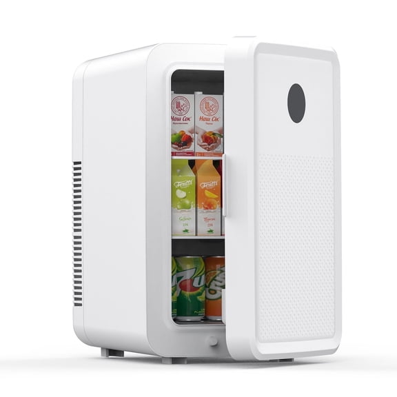 Advwin 22L Mini Fridge for Bedroom, Small Skincare Refrigerator Cooler for Drinks, Dorm, Office, White