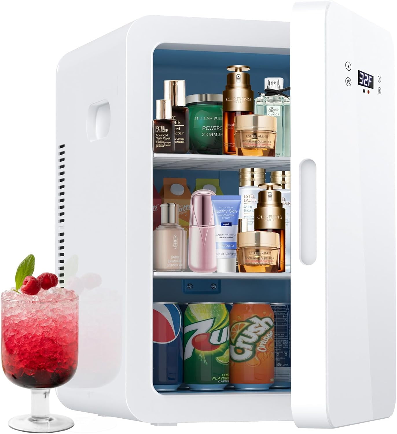 22L Mini Fridge with Temperature Control, Compact Skincare Fridge Rapid