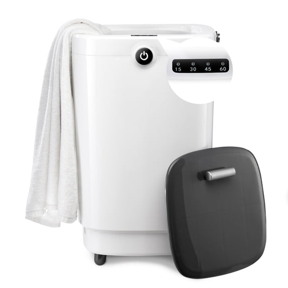 22L Towel Warmer Bucket 450W Fast Heating,Towel Warmer with 15/30/45/60min Timer Settings & Led Display for Bathroom/ Spa/ Home Use, Fits Up to Two 70"X80" Oversized Bathrobe, Gray
