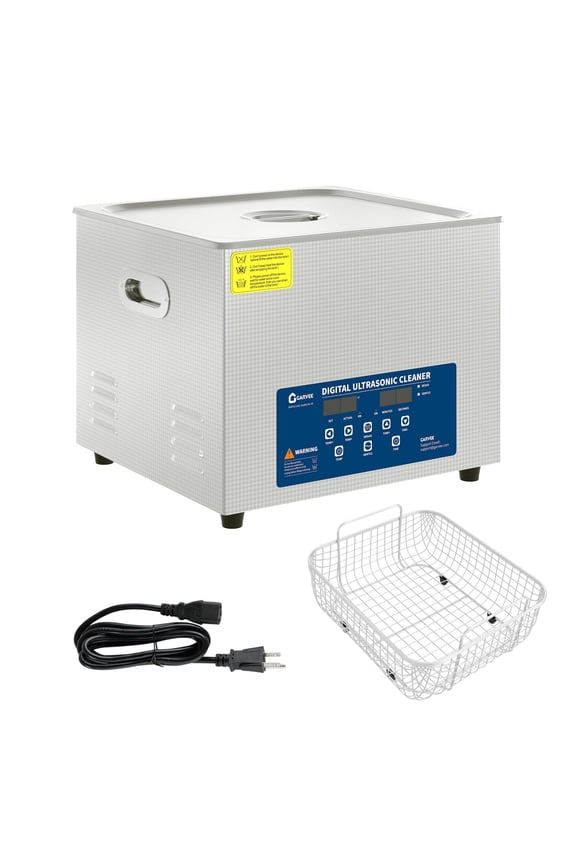 22L Ultrasonic Cleaner with Heated Function, Digital Timer & Stainless Steel Tank, Commercial Ultrasonic Cleaning Machine for Auto Parts, Industrial Components, Jewelry, Glasses