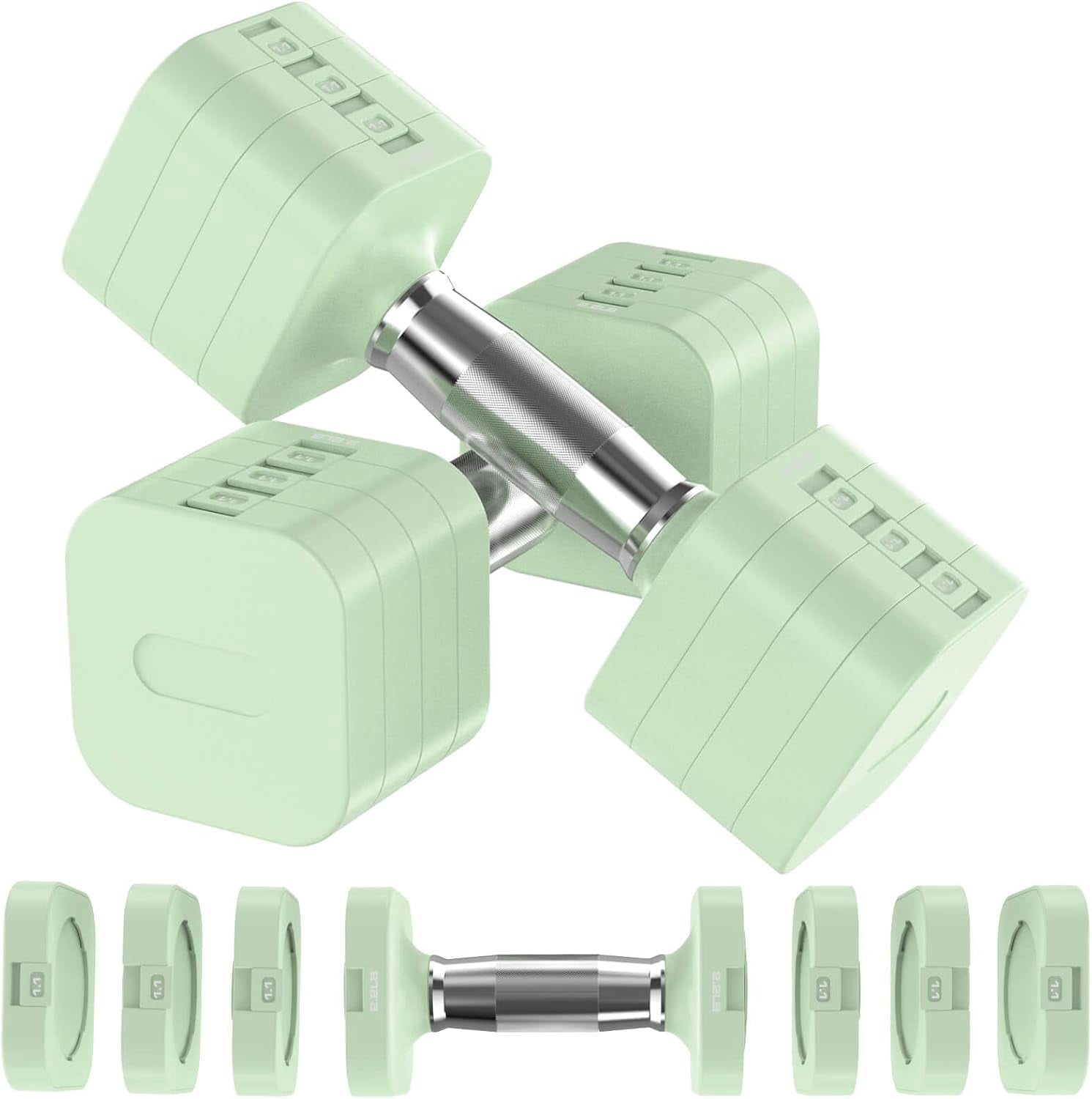 22LBS Adjustable Dumbbells Set, Adjustable Weight Dumbbells with 4 ...