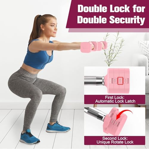 Lifepro Adjustable Dumbbells Set/Single - 15lb 43lb 55lb 90lb 25 Lb Dumbbell Sets With Rack - Quick Adjust, Secure Grip Weights Dumbbells Set - Compact Hand Weights For Women/Men At Home Gym