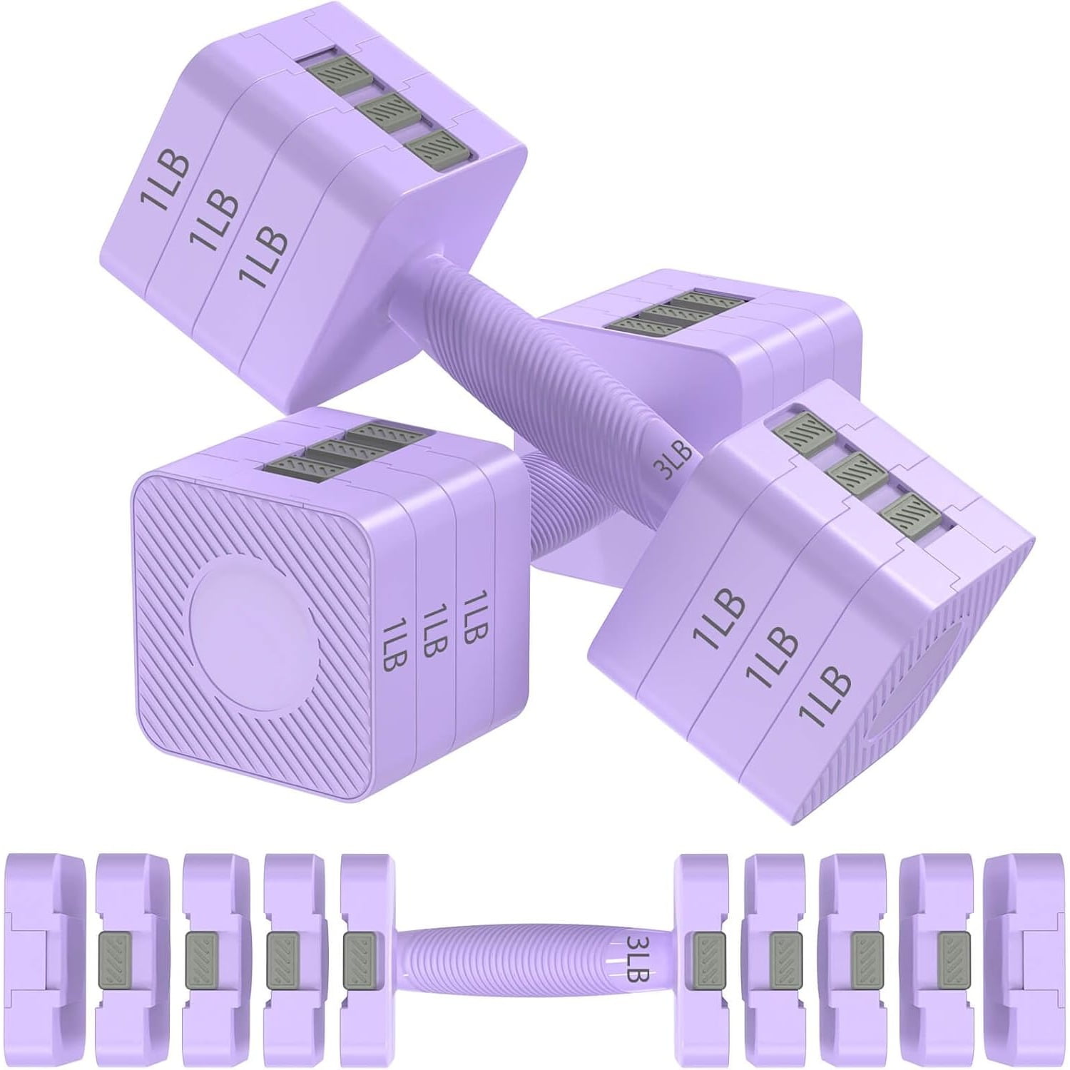 Hezeyferg 22LBS Adjustable Dumbbells Set, Hand Weights Sets With 5 - View #2