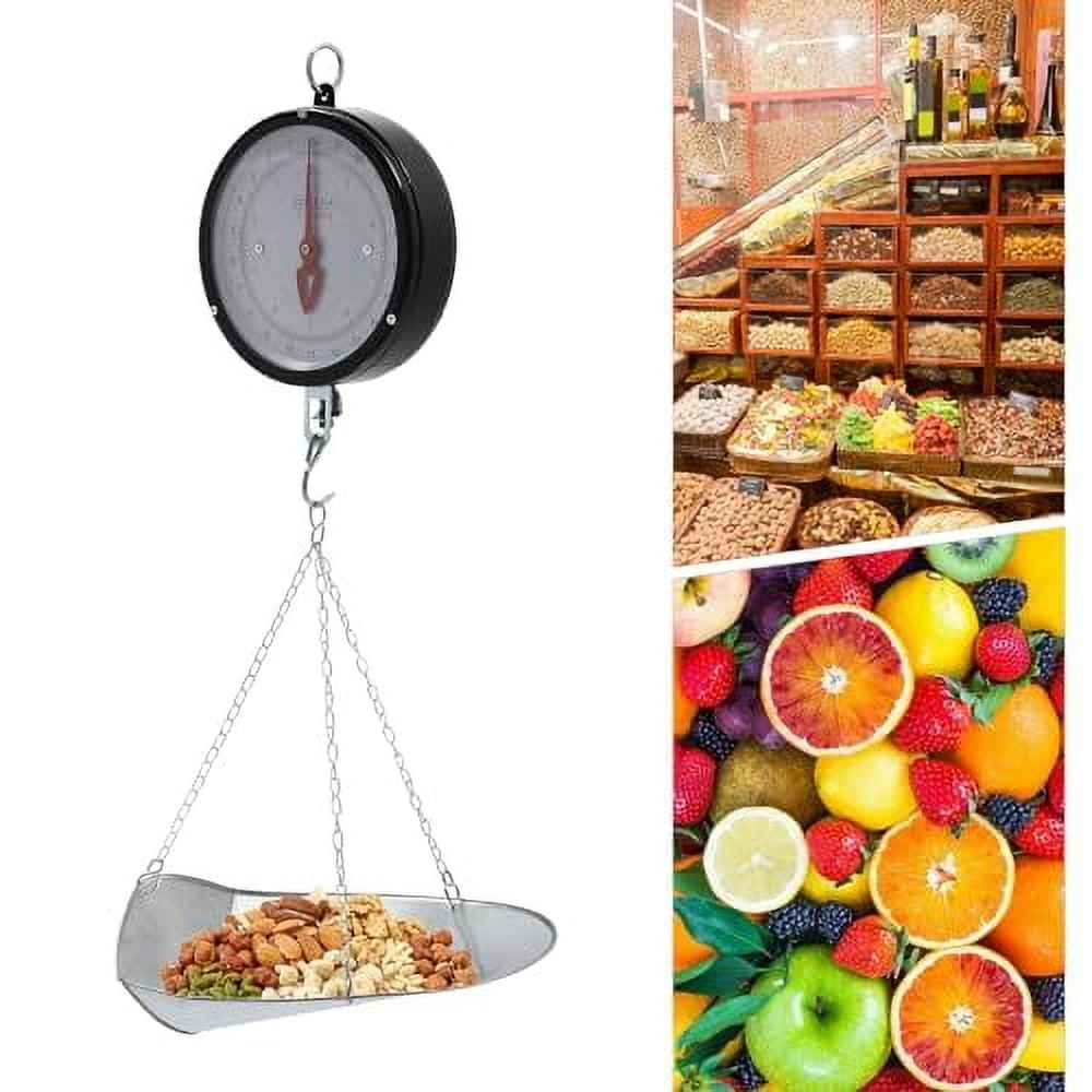 22LBS Double-Sided Dial Mechanical Hanging Scale with Scoop/Chain for ...