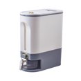 thumbnail image 1 of 22Lbs Rice Dispenser, Cereal Containers Storage with Lid Sealed Moisture Proof, Cereal Dispenser with Measuring Cup and Time Dial, BPA Free, For Soy Corn, Grain Dry Foods(Grayish White), 1 of 8