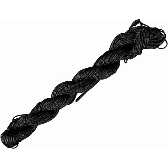 22M Nylon Jewelry Thread Nylon Cord for Bracelets Making Black 1mm