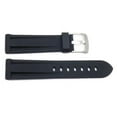 thumbnail image 1 of 22MM BLACK HEAVY DUTY SILICONE RUBBER SPORT WATCH BAND, 1 of 1