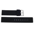 thumbnail image 1 of 22MM BLACK THIN SILICONE RUBBER SPORT WATCH STRAP, 1 of 1