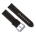 thumbnail image 1 of 22MM COW LEATHER WATCH BAND STRAP FOR ANONIMO WATCH BLACK ORANGE STITCHING, 1 of 2