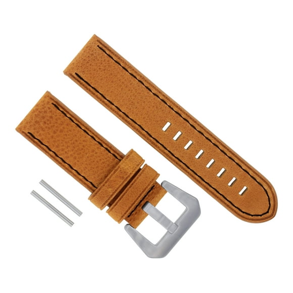 22MM COW LEATHER WATCH BAND STRAP FOR BREITLING NAVITIMER COLT BENTLEY WATCH TAN