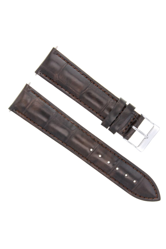 22MM GENUINE ITALIAN LEATHER STRAP WATCH BAND FOR CITIZEN ECO-DRIVE DARK BROWN