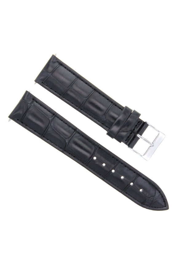22MM ITALIAN LEATHER WATCH BAND STRAP FOR DUNHILL WATCH BLACK