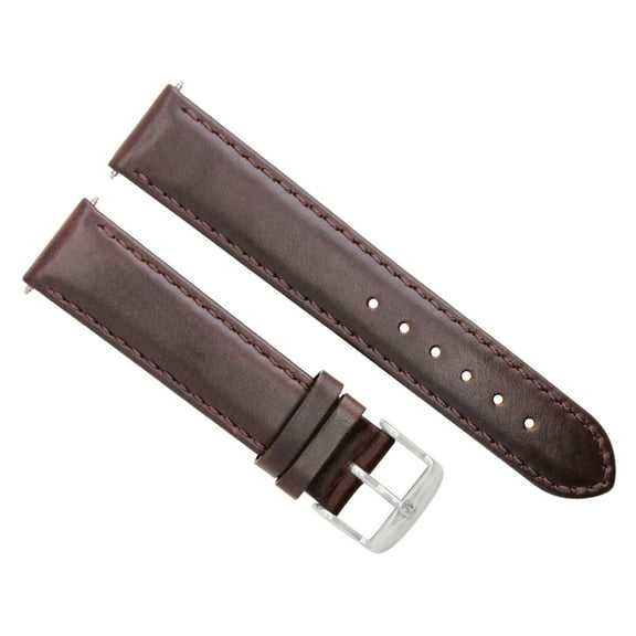 22MM GENUINE SMOOTH LEATHER WATCH BAND STRAP FOR IWC PILOT PORTUGUESE DARK BROWN