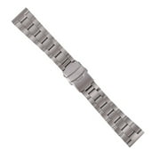 22MM HEAVY SOLID OYSTER WATCH BAND, Silver, Compatible With SEIKO 5 7S26 SKX007 SKX009 SKX011J1 STEEL