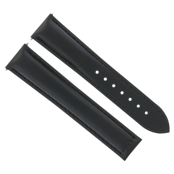 22MM LEATHER BAND STRAP DEPLOY CLASP  FOR TAG HEUER MONACO CAW2111.FC618 BLACK
