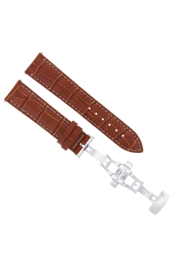 22MM LEATHER BAND STRAP DEPLOYMENT CLASP FOR ROLEX 3B