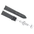 thumbnail image 1 of 22MM LEATHER BAND STRAP FOR BREITLING CHRONOMAT NAVITIMER BENTELY CLASP GREY, 1 of 2