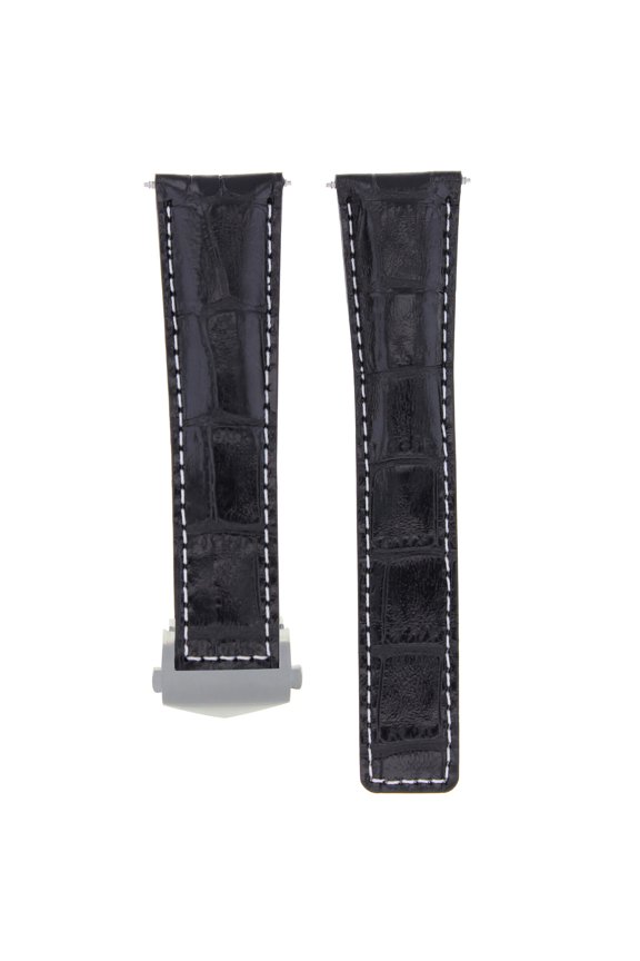 22MM LEATHER BAND STRAP FOR TAG HEUER CARRERA MONACO BLACK WS FIT FC5037-39-40