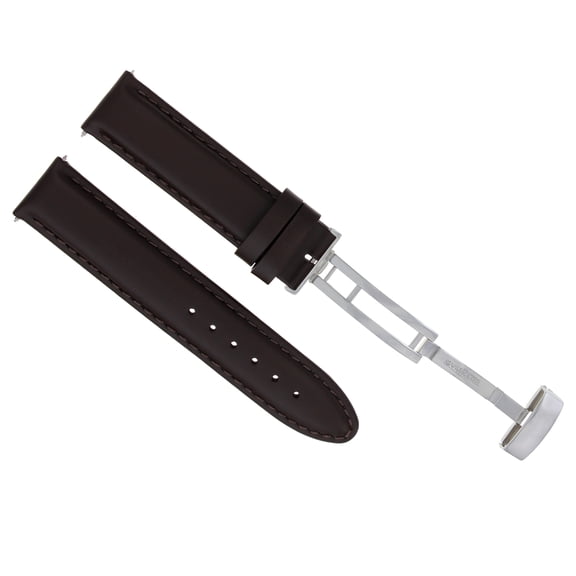 22MM LEATHER WATCH BAND STRAP FOR MENS KENNETH COLE WATCH BRACELET DARK BROWN