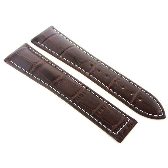 22MM LEATHER WATCH BAND FOR IWC PORTUGUESE 7 DAY DEPLOYMENT CLASP L/BROWN WS
