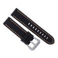 thumbnail image 1 of 22MM LEATHER WATCH BAND STRAP FOR BREILTLING NAVITIMER COLT BLACK ORANGE ST, 1 of 2