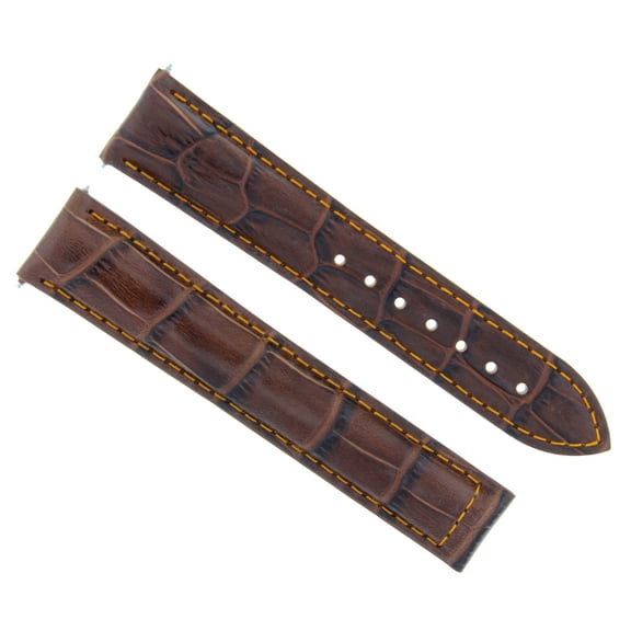 22MM LEATHER WATCH BAND STRAP FOR IWC PILOT PORTUGUESE DEPLOY CLASP L/BROWN OS