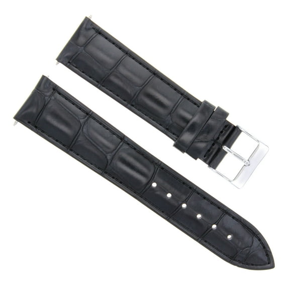 22MM LEATHER WATCH BAND STRAP FOR MAURICE LACROIX PONTOS PT6288-SS001-330 BLACK