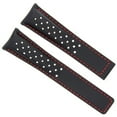 thumbnail image 1 of 22MM LEATHER WATCH BAND STRAP FOR TAG HEUER CARRERA CALIBER 12 OR 36 BLACK RED S, 1 of 2