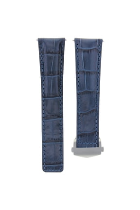 22MM LEATHER WATCH BAND STRAP FOR TAG HEUER CARRERA MONACO BLUE FIT FC-5037-39