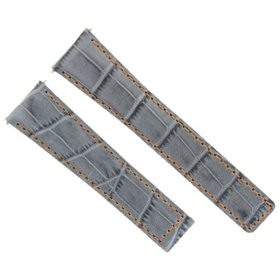 22MM LEATHER WATCH BAND STRAP FOR TAG HEUER CARRERA MONACO CALIBRE 11 16 GREY OS