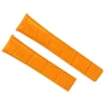 thumbnail image 1 of 22MM LEATHER WATCH BAND STRAP FOR TAG HEUER MONACO CARRERA CALIBRE 16 17 ORANGE, 1 of 2