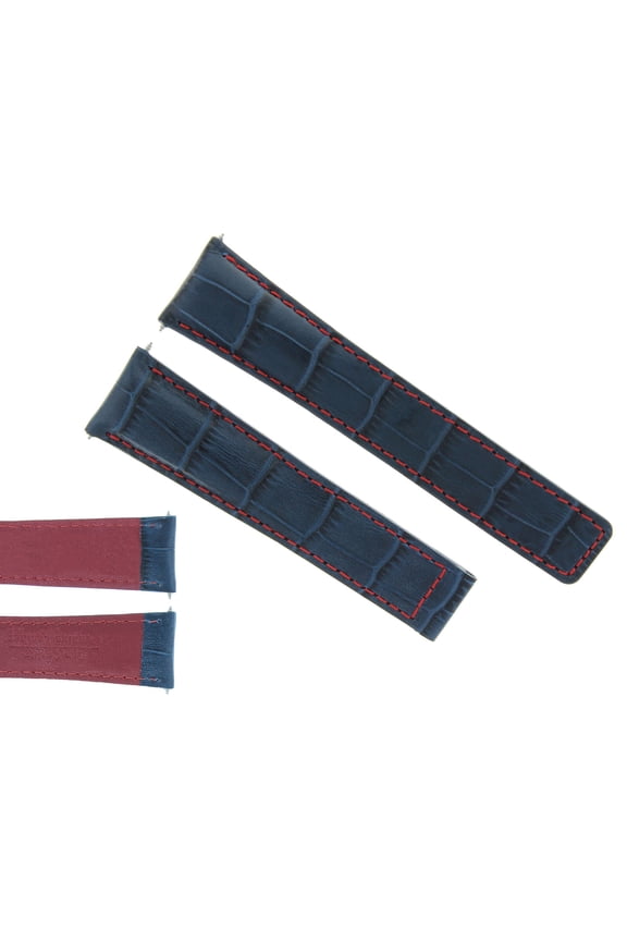 22MM MONACO LEATHER WATCH BAND STRAP FOR TAG HEUER CAW2111.FC6183  BLUE RED