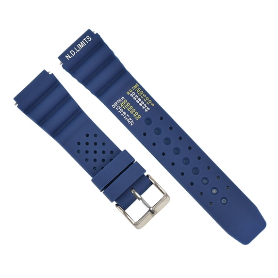 Limit Strap 22MM N.D. LIMITS WATCH STRAP EXTREMA SPORT RUBBER DIVER, Dark Blue ...
