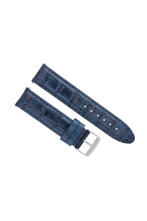 22MM PREMIUM LEATHER WATCH STRAP BAND FOR OMEGA SEAMASTER PLANET OCEAN BLUE