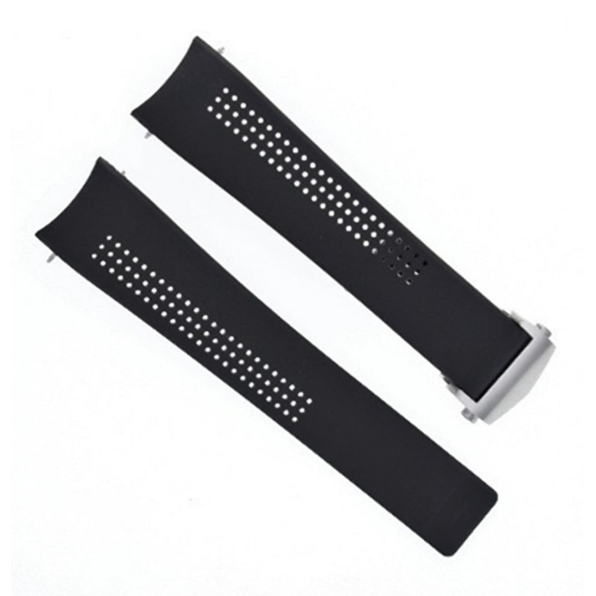 22MM RUBBER BAND STRAP FOR TAG HEUER CARRERA CALIBRE 5 16 17 WATCH BLACK 