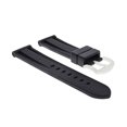 thumbnail image 1 of 22MM RUBBER DIVER BAND STRAP FOR BREITLING AIRWORLF RAVEN PRE-V-BUCKLE BLACK, 1 of 2