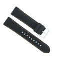 thumbnail image 1 of 22MM RUBBER DIVER BAND STRAP FOR BREITLING CHRONOMAT COLT BLACK ORANGE STITCH, 1 of 2