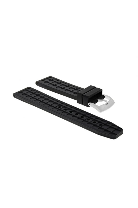 22MM RUBBER DIVER WATCH BAND STRAP FOR BREITLING NAVITIMER PILOT CHRONOMAT BLACK