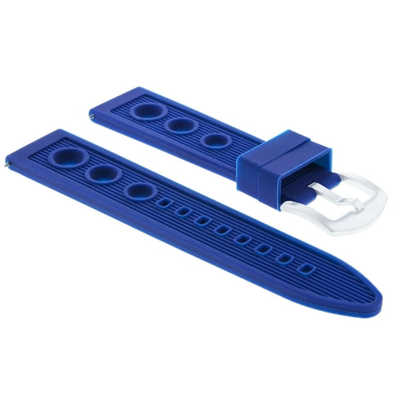 22MM RUBBER RACING RALLY WATCH BAND STRAP FOR TISSOT PRS516  1853 AUTOMATIC BLUE