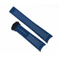 thumbnail image 1 of 22MM RUBBER STRAP BAND  FOR TAG HEUER GRAND CARRERA CALIBRE BLACK CLASP BLUE, 1 of 2