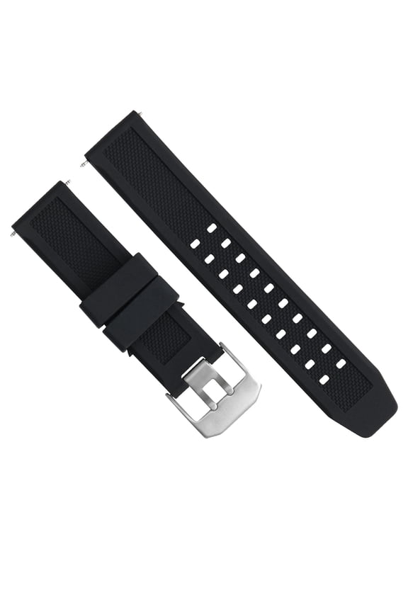 22MM RUBBER WATCH BAND STRAP FOR SEIKO WATCH SKX007 SKX009 SKX175 SKX176 BLACK