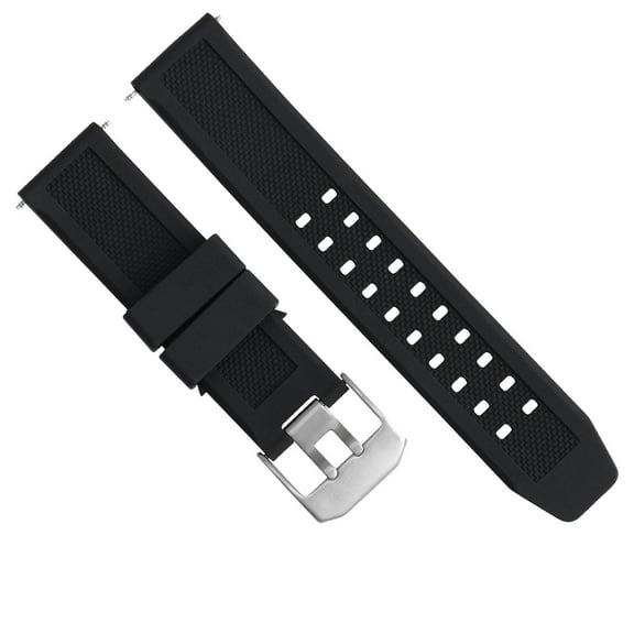 22MM RUBBER WATCH BAND STRAP FOR SEIKO WATCH SKX007 SKX009 SKX175 SKX176 BLACK