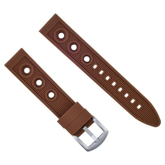 22MM RUBBER WATCH BAND STRAP FOR SEIKO WATCH SKX007 SKX009 SKX175 SKX176 BROWN