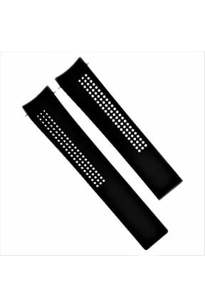 22MM RUBBER WATCH BAND STRAP FOR TAG HEUER CARRERA CALIBRE 1, 5, 16,17, 36 BLACK