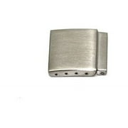 22MM SILVER STAINLESS STEEL WATCH BAND CLASP SPRING BRACELET EXTENDER LINK