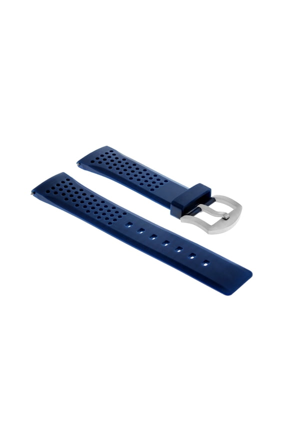 22MM SOFT RUBBER BAND STRAP FOR TAG HEUER CARRERA MONACO CALIBRE 7 16 1887 BLUE