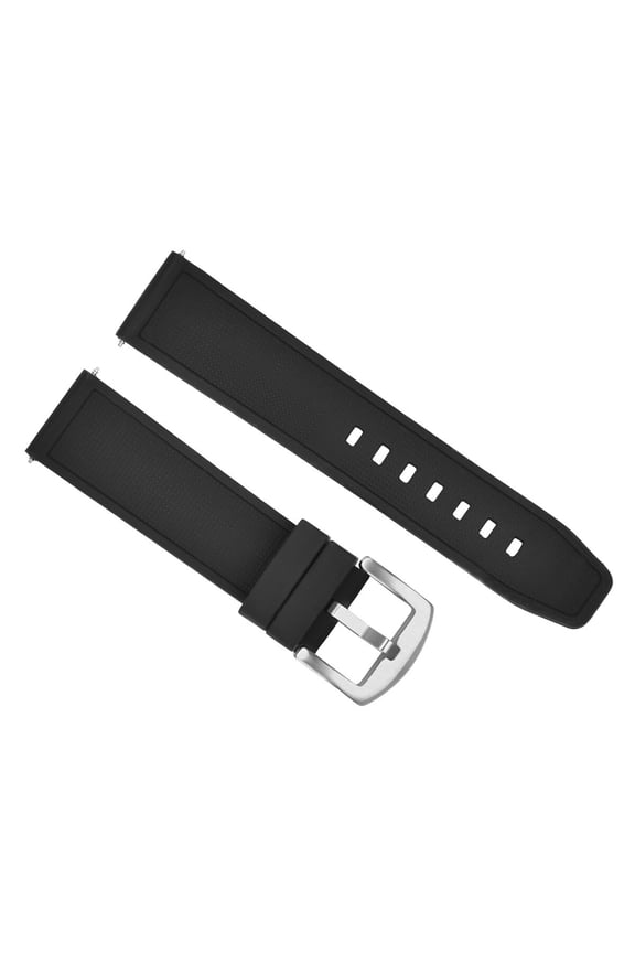 22MM SOFT RUBBER DIVER BAND STRAP FOR TISSOT PRS 516 1853 RACING AUTOMATIC BLACK