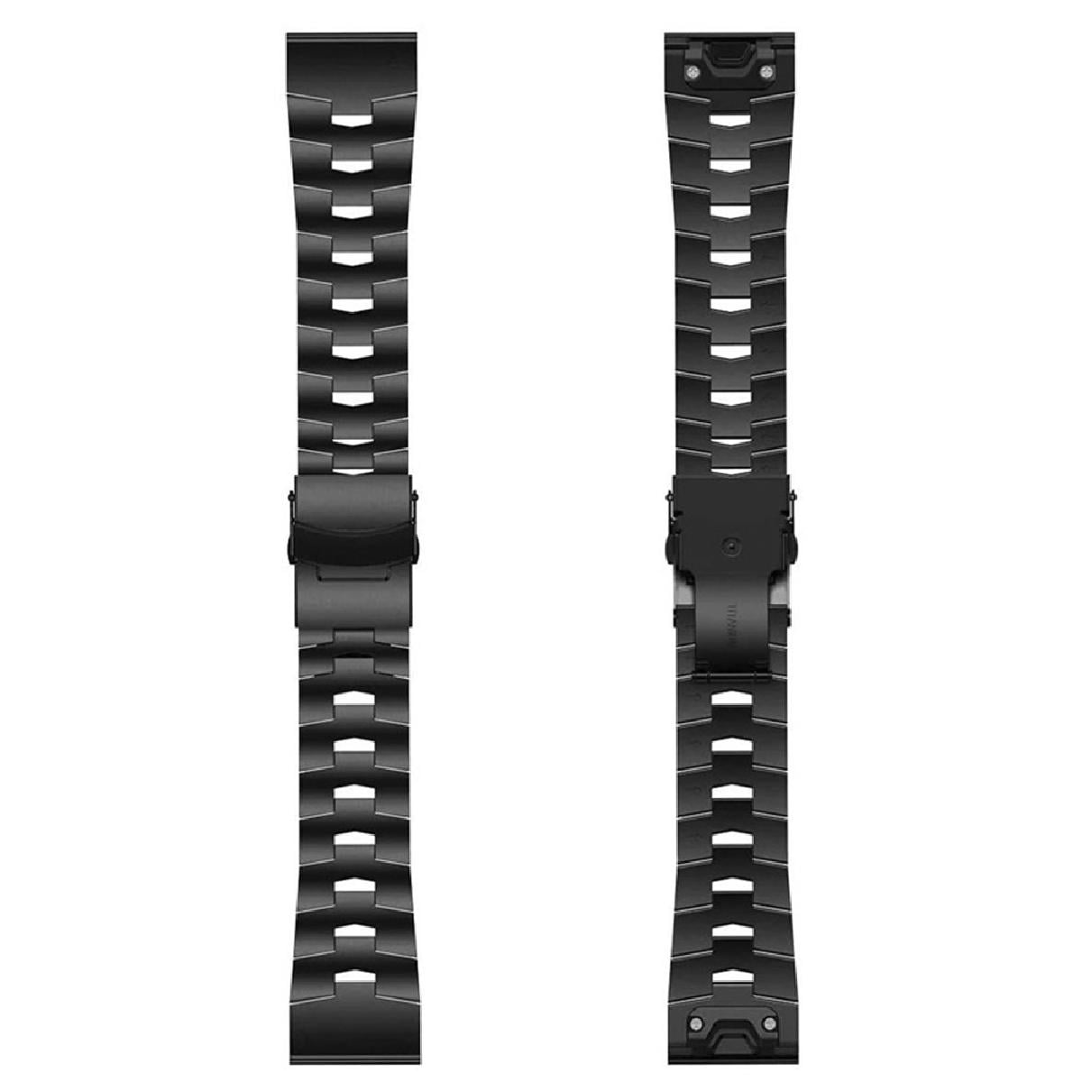 22mm black titanium watch band sales