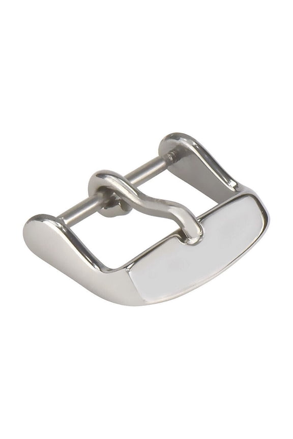 22MM WATCH BUCKLE PIN STYLE FOR LEATHER RUBBER WATCH BAND STRAP SILVER HEAVY